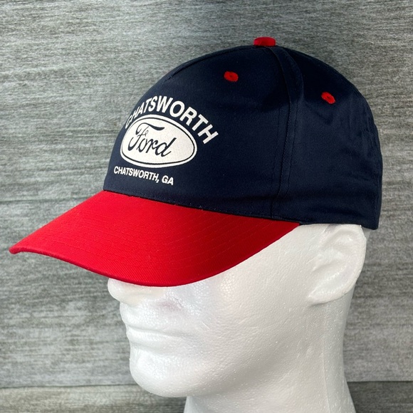 Cobra Chatsworth Ford Georgia Double Snapback Trucker Hat Dad Cap Blue Red OSFA - Picture 2 of 13